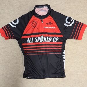 Borah Bicycle Pro Racing Cycling Jersey, Great Condition! Red & Black Medium